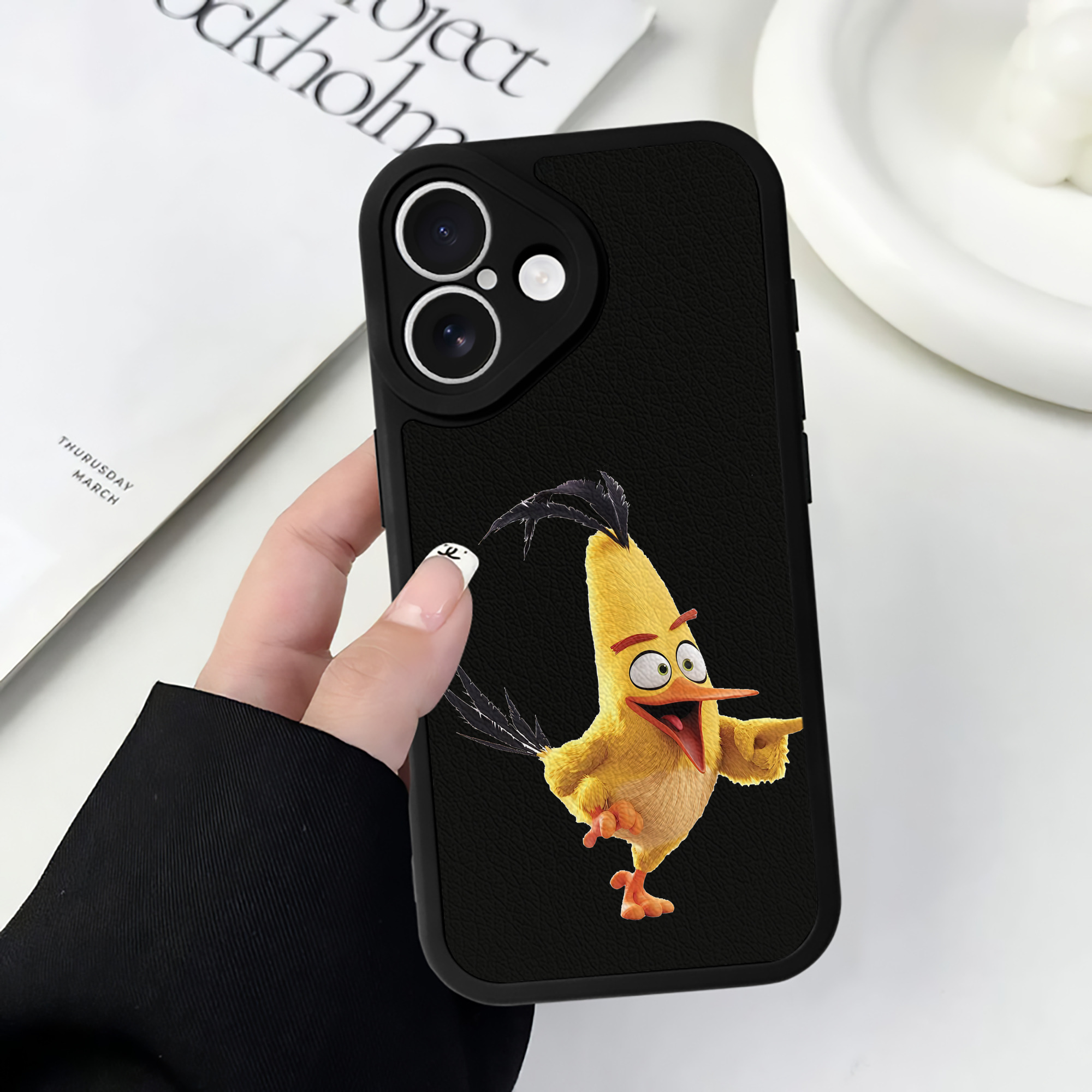 （画像用） Angry Birds アングリーバード 【iPhone 16シリーズ対応】シリコンスマホケース（レザー調） 材質：シリコン